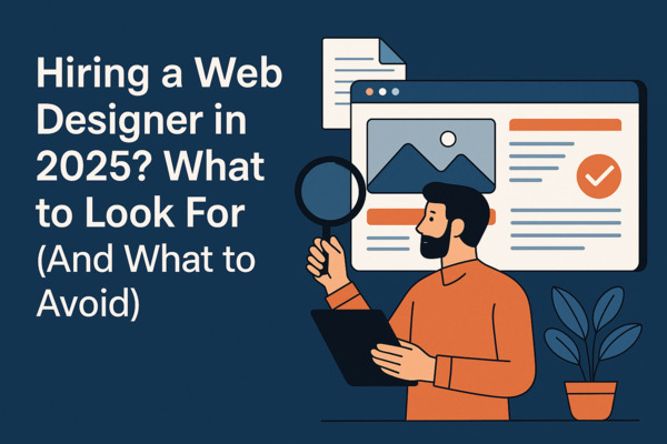 Hiring a web designer in 2025 - guide showing designer selection criteria and red flags to avoid